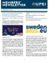 Weihnachtswünsche der UPEI

Programm der schwedischen EU-Präsidentschaft

Neue Regeln für das EU Emissions Trading System (EU ETS) in der Luftfahrt

Carbon Border Adjustment Mechanism (CBAM)

Energy Taxation Directive (ETD)

Neuntes Sanktionspaket gegen Russland

Russischer Ölpreisdeckel

EU Recovery plan / RePowerEU

UPEI Board Meeting

Oil Coordination Group

Fuel Payments Commission – International Vega Case